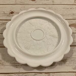 Westmoreland Paneled Grape White Milk Glass Serving Plate